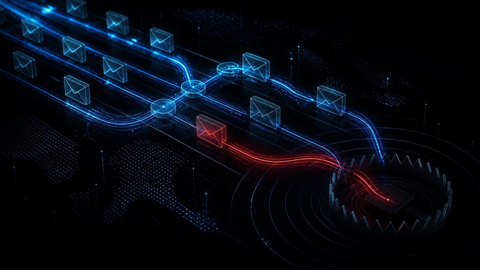 Phishing campaign data visualised across email and security signals